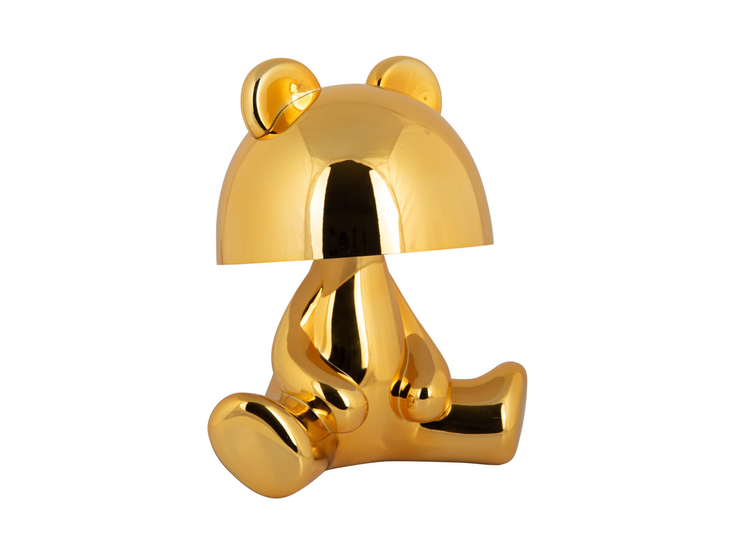 TISCHLAMPE Bear 22/17/24 cm - Goldfarben, Kunststoff (22/17/24cm) - Leitmotiv