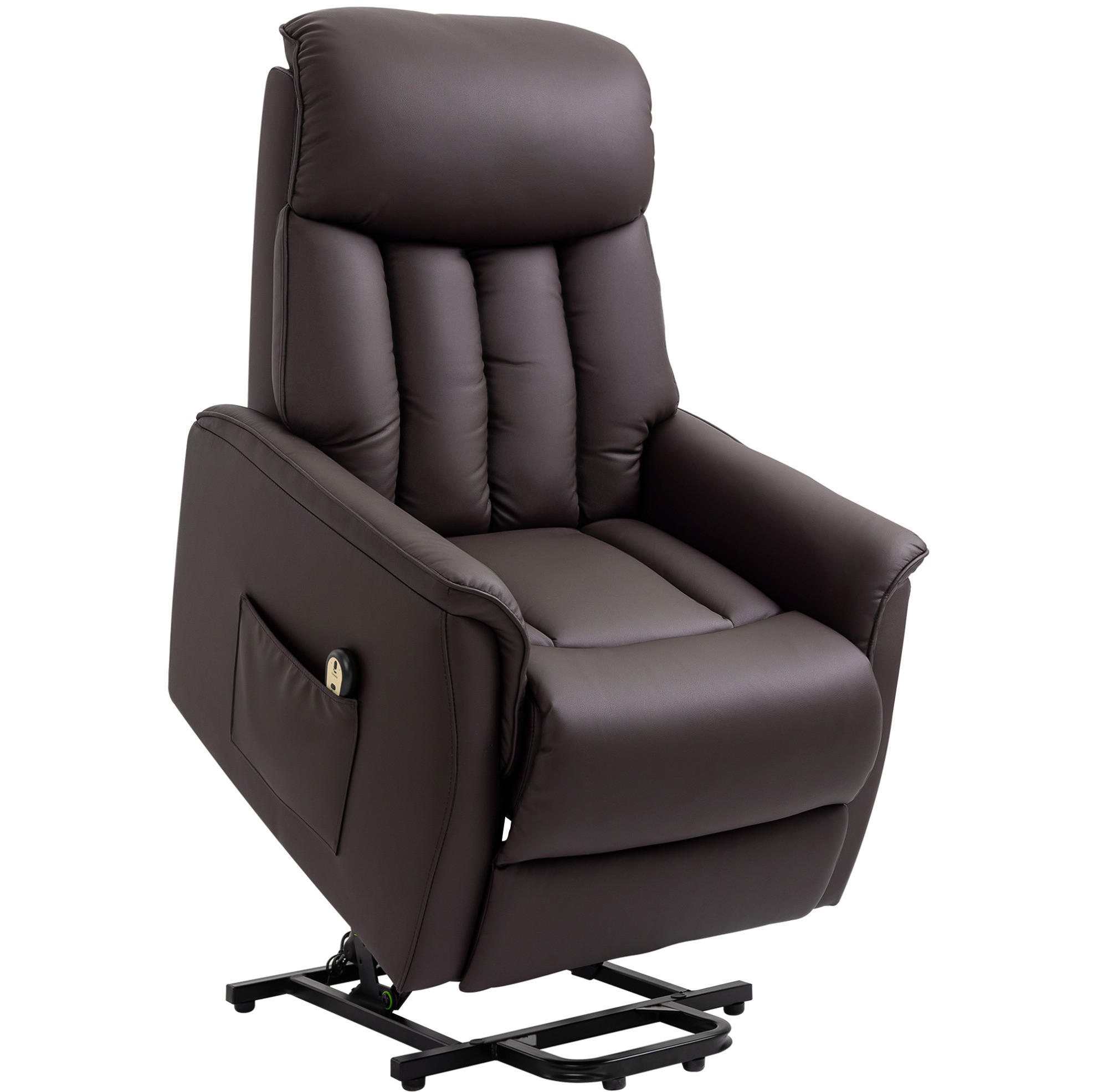 SESSEL 80/94/104 cm mit elektrischer Aufstehhilfe und Relaxfunktion - Braun, Kunststoff (94/104/80cm) - BEAOK