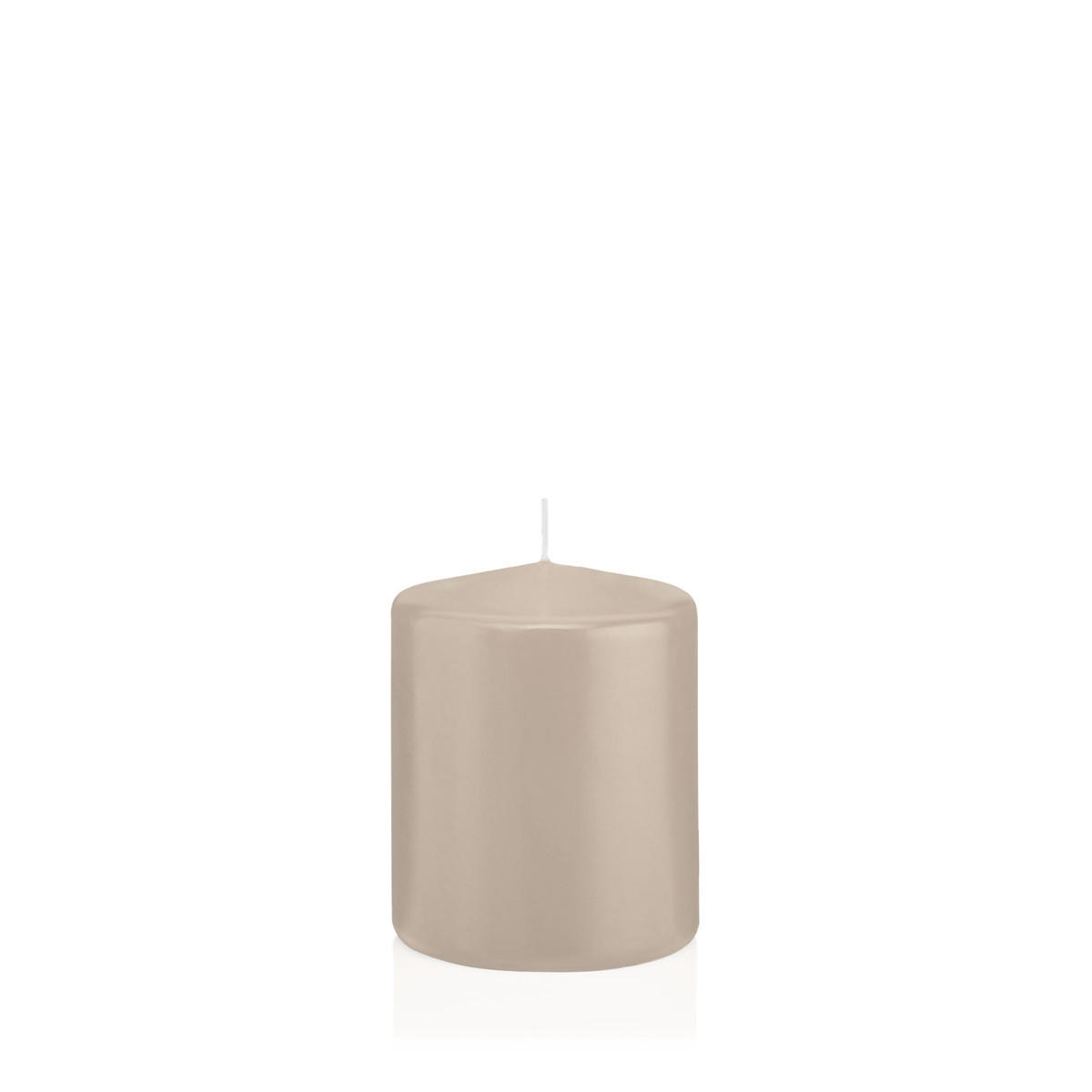 STUMPENKERZEN Schlamm Ø 78 x 100 mm, 8 Stück - Schlammfarben, Paraffin (8/10cm) - Wiedemann Kerzen