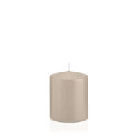 STUMPENKERZEN Schlamm Ø 78 x 100 mm, 8 Stück - Schlammfarben, Paraffin (8/10cm) - Wiedemann Kerzen