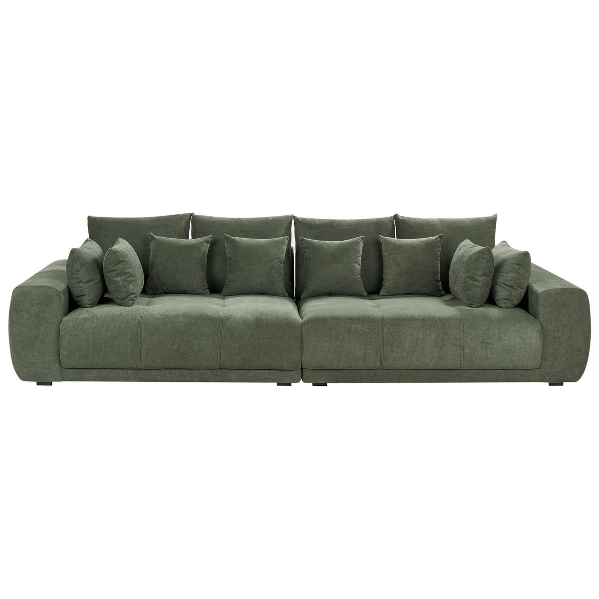 4-SITZER-SOFA dunkelgrün Torpo - Schwarz/Grün, Textil (308/84/136cm) - Beliani