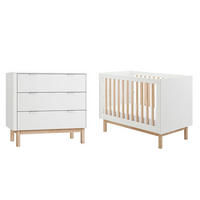 POKOJ PRO MIMINKO 2DÍLNÝ Miloo Bílá - bílá, kompozitní dřevo (123.5/87.5/66cm) - Petits-meubles