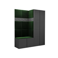 MOBILIER PENTRU HOL Orion III - verde/grafit, material plastic/compozit lemnos (158/186/46cm) - MIRJAN24