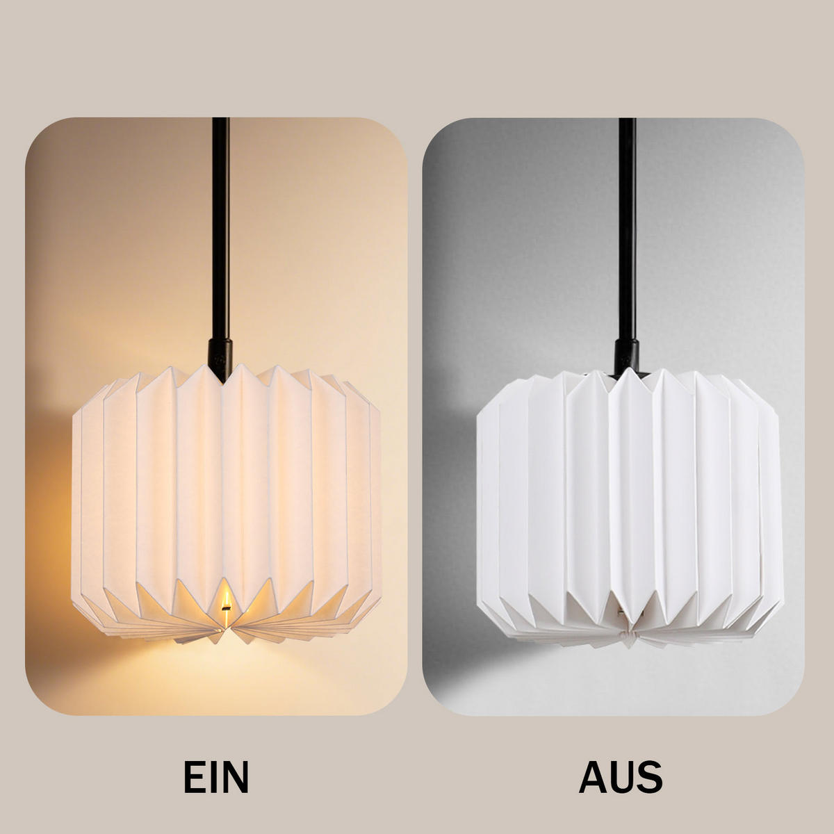 HÄNGELEUCHTE Glühbert 23/153/23 cm - Weiß, Papier (23/23/153cm) - ZMH