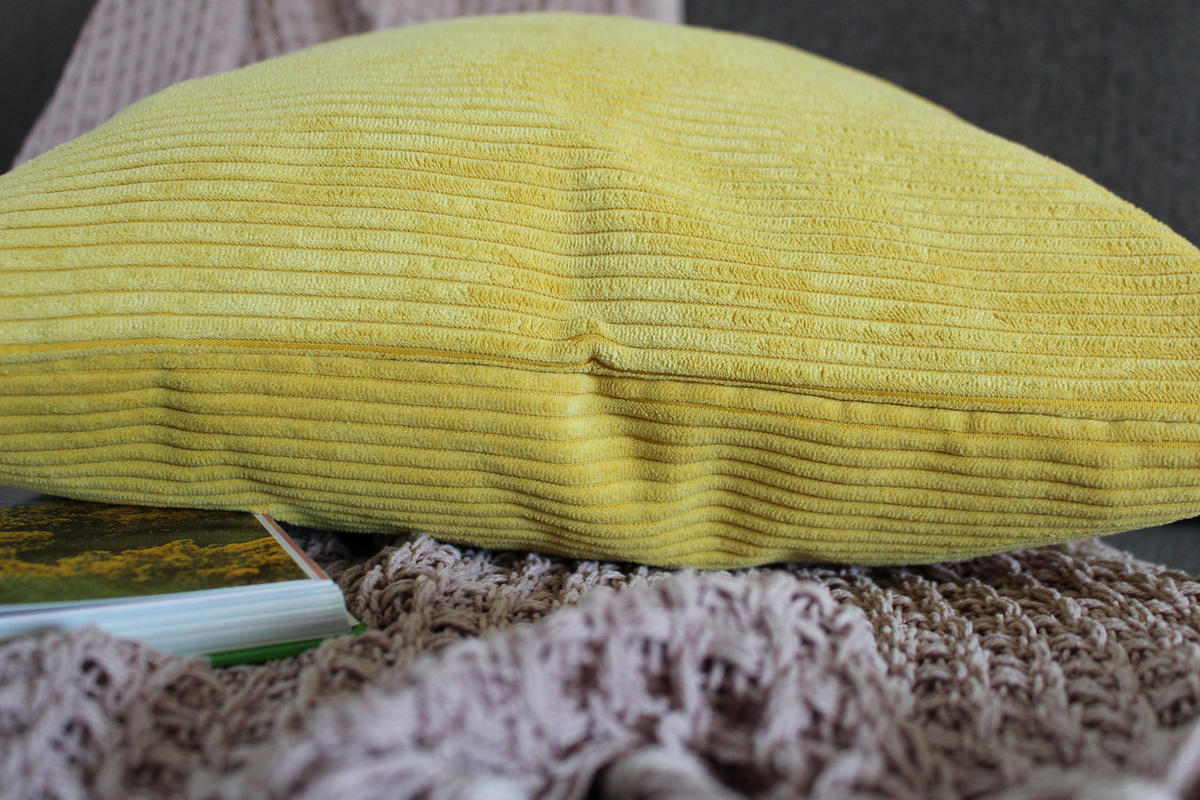 KISSENHÜLLE Inga Cord Look gelb - Gelb, Textil (40/40cm) - Magma Heimtexx