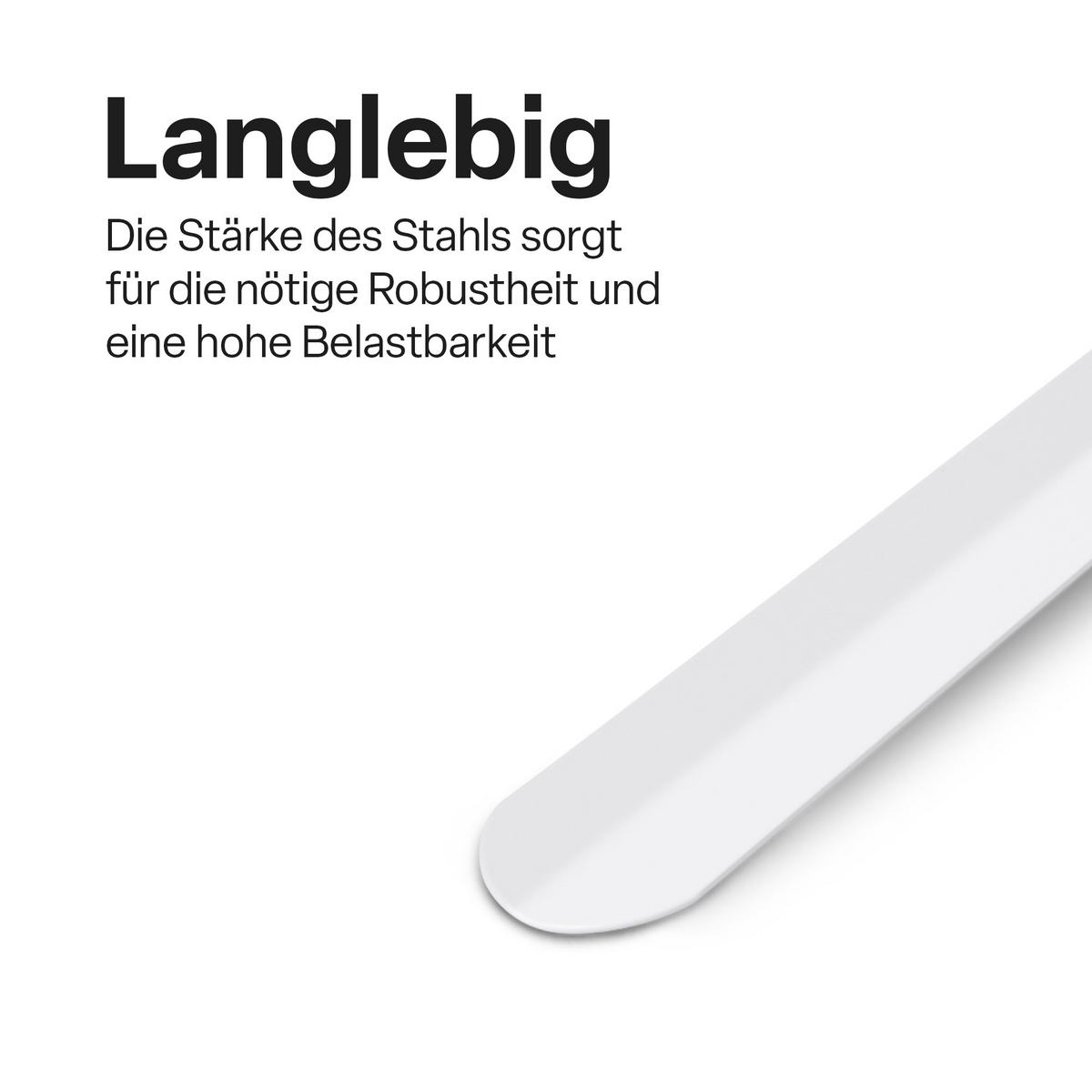 SCHUHLÖFFEL Metall 79cm 2er-Pack Weiß - Weiß, Metall (4/0.2/57cm)