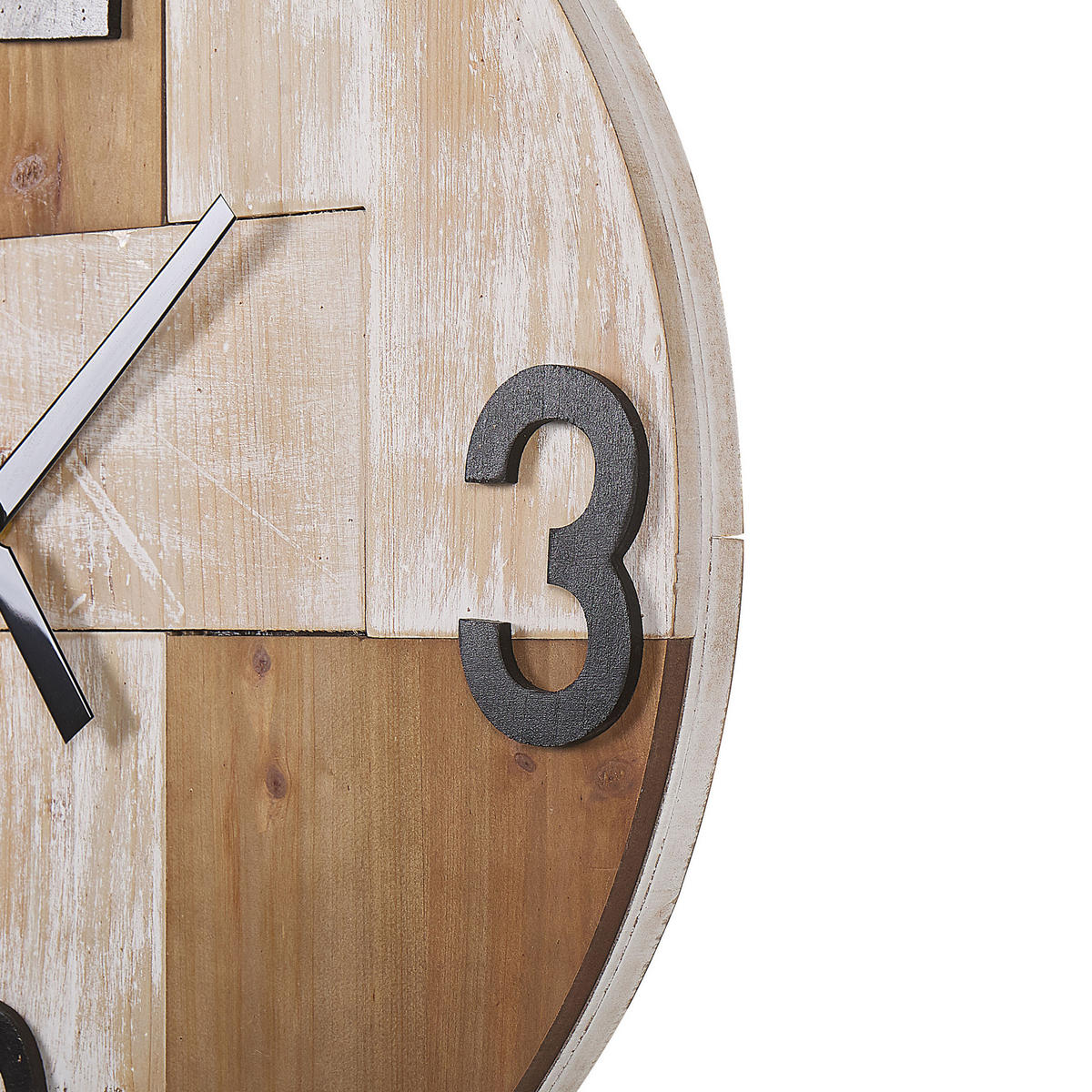 WANDUHR heller holzfarbton Michapan - Hellbraun, Holzwerkstoff (60/60/4cm) - Beliani
