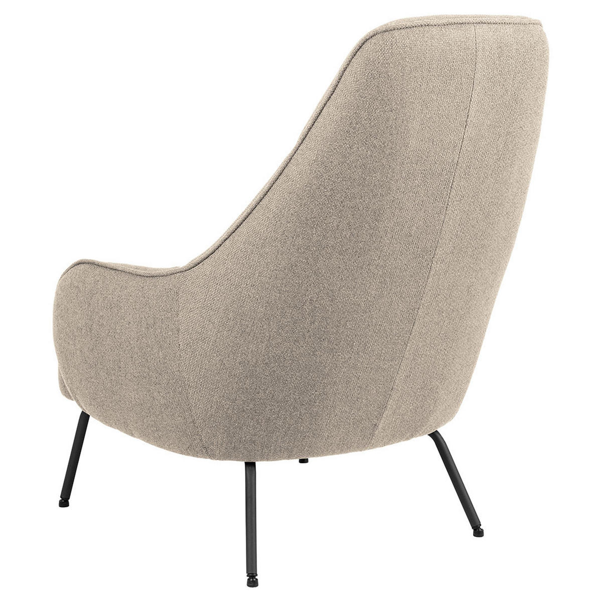SESSEL, Texas, Beige, Stoff, 73 x 92 x 98 cm - Beige, Textil/Metall (73/98/92cm) - ebuy24