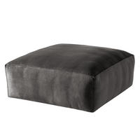 POLSTERHOCKER - Dunkelgrau/Schwarz, Kunststoff/Textil (92/42/92cm) - home24