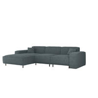 ECKSOFA Gloria In Scala - Blau, Holzwerkstoff/Textil (165/266cm) - Fun Möbel