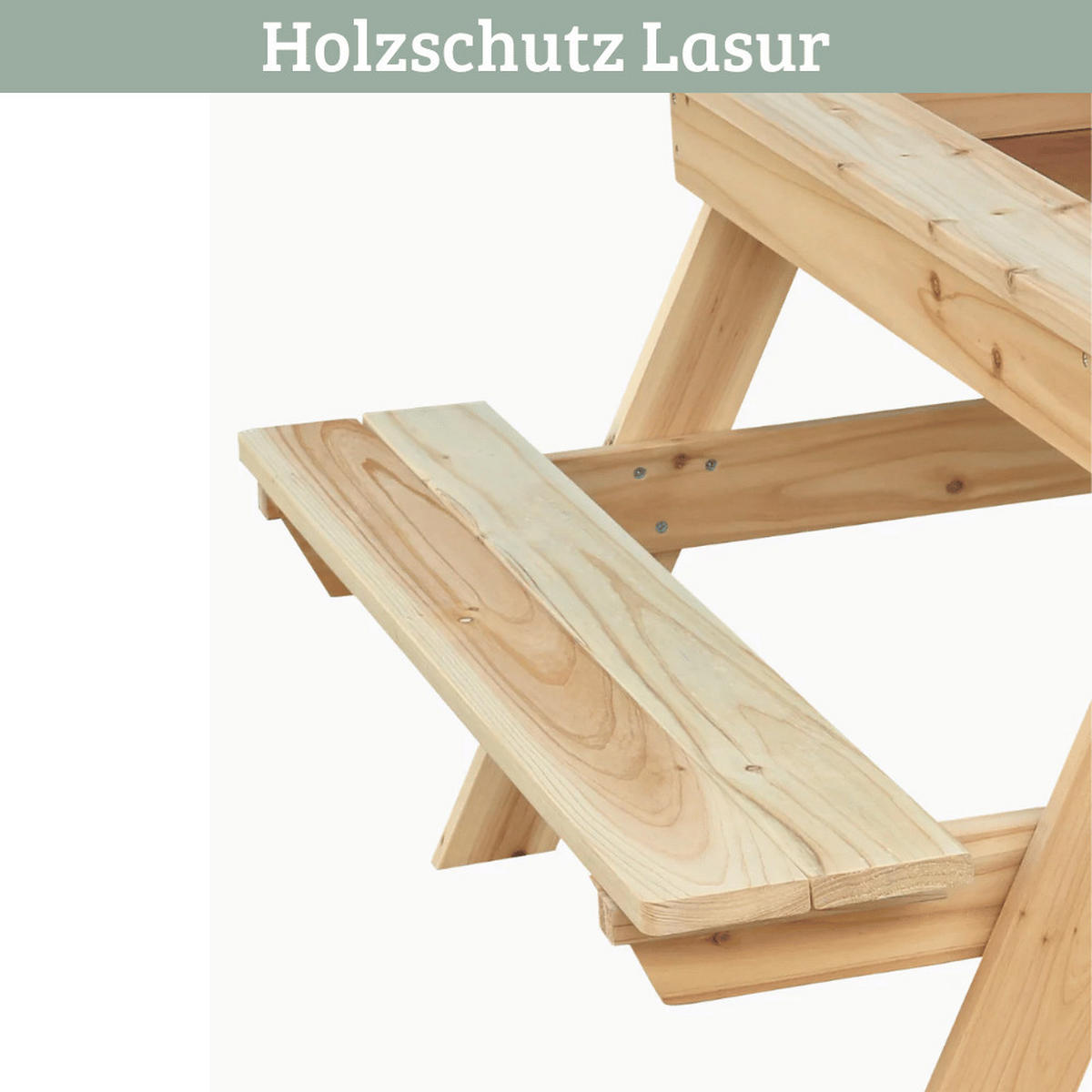 PICKNICKTISCH Kinder KLEIS 100cm Gartenbank - Braun, Holz - DELUKE
