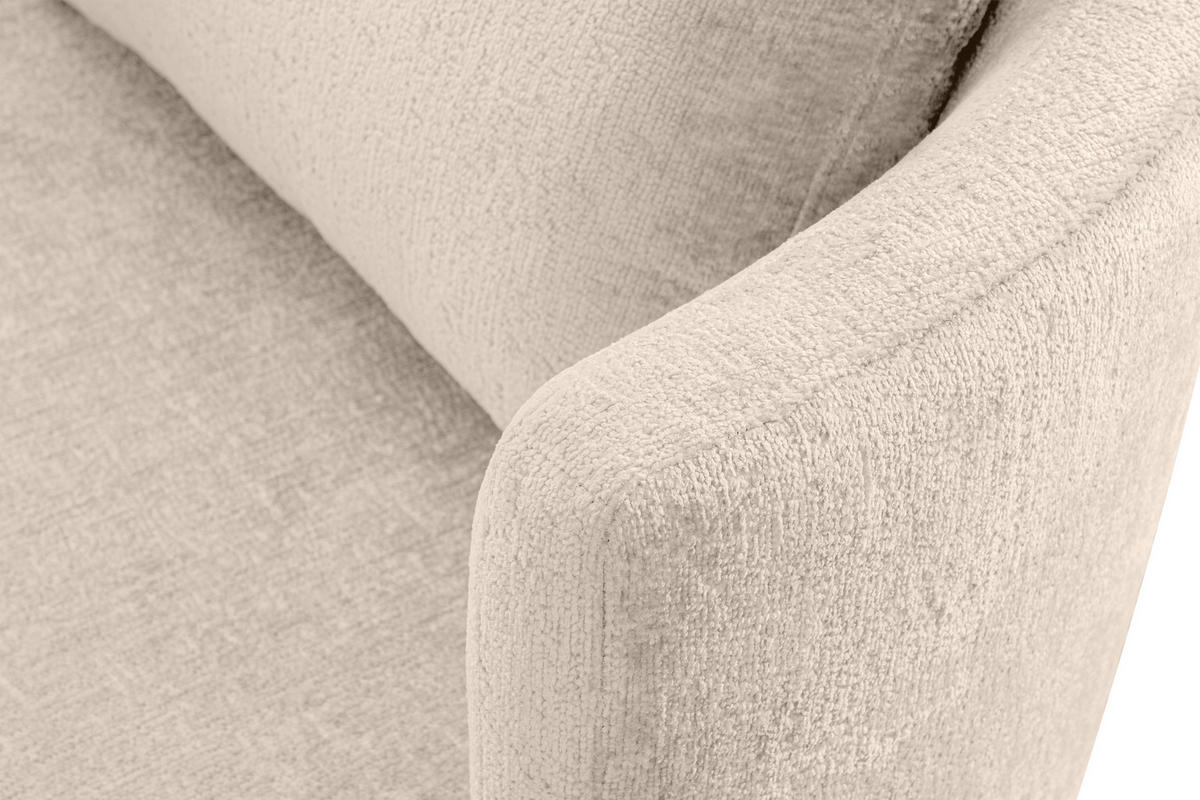DREHSESSEL RAGGI 360° Drehfunktion mit inklusive dekorativem Kissen, Ecru - Ecru, Textil (92/75/94cm) - KONSIMO®