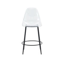 BARHOCKER 2er-Set Schwarz mit transparenter Sitzfläche - Schwarz, Metall (48.5/102/48.5cm) - PANGIVO