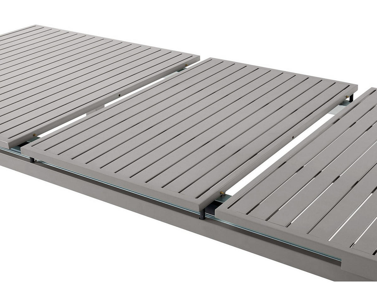 GARTENESSGRUPPE im Set - 6 Personen-Sitzer - Metall - Taupe - - Braun, Metall - Vente-Unique