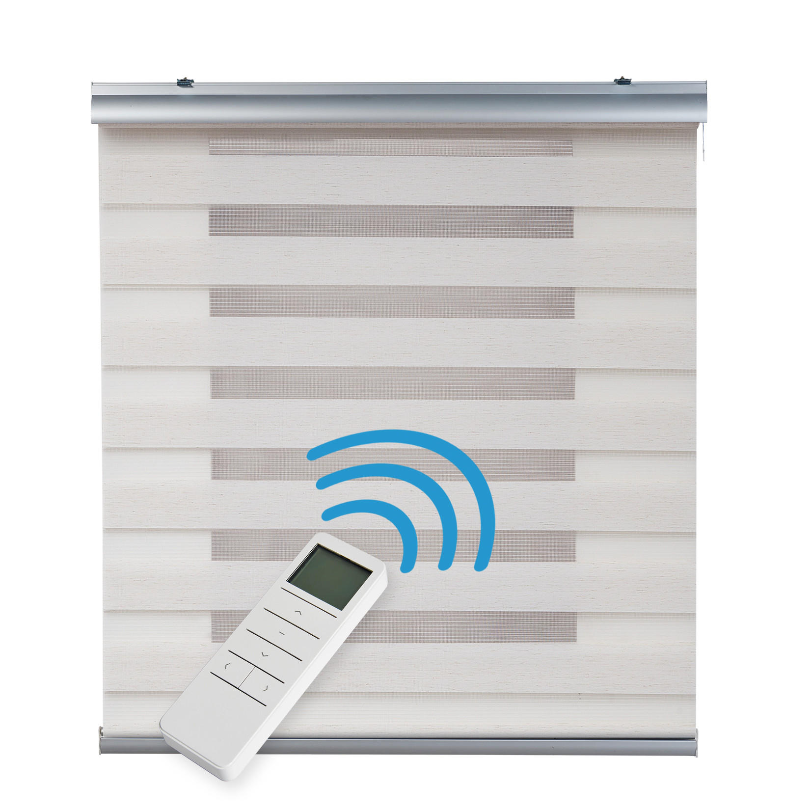 DOPPELROLLO Motorisiertes Leinen 140x250 cm - Beige, Kunststoff (140/250cm) - STORESDECO