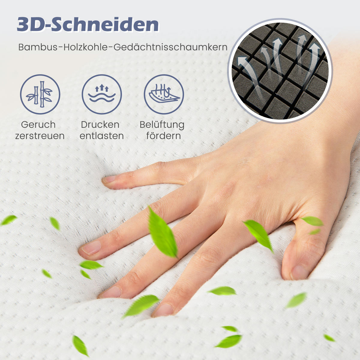 KOPFKISSEN 2er-Set Weiß - Weiß, Textil (40/60cm) - COSTWAY