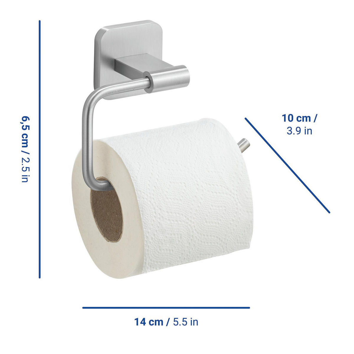 TOILETTENPAPIERHALTER Turbo 10/14/6,5 cm - Silberfarben, Metall (14/6.5/10cm) - Wenko