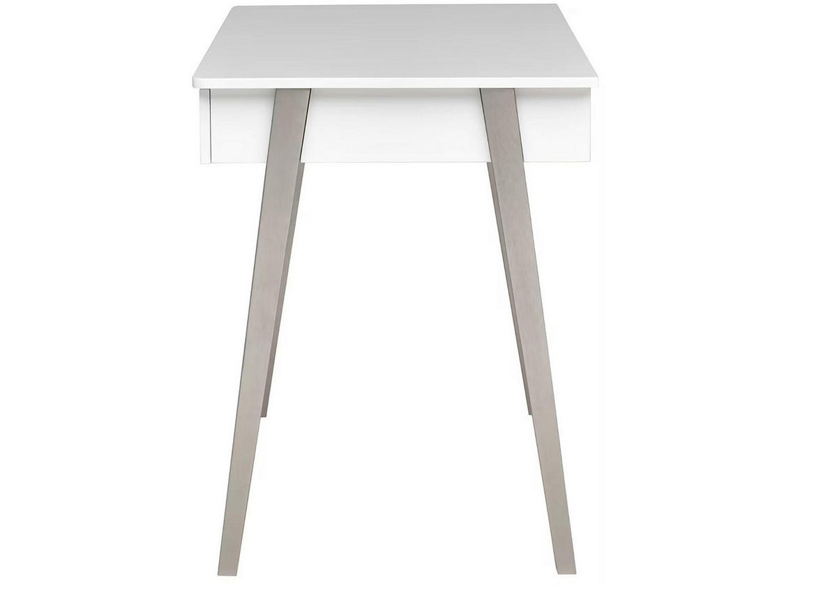 SCHREIBTISCH - Weiß - Weiß/Nickelfarben, Holzwerkstoff/Metall (60/120/76cm) - home24