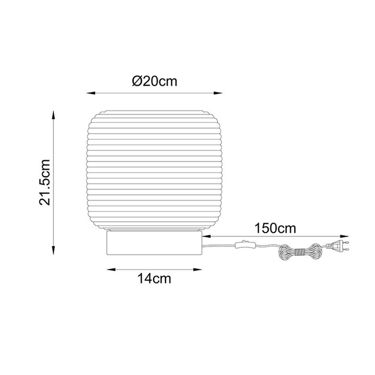 LED TISCHLEUCHTE KLADORA Weiß Metall Glas - Goldfarben, Glas (20/20/21.5cm) - Globo Lighting