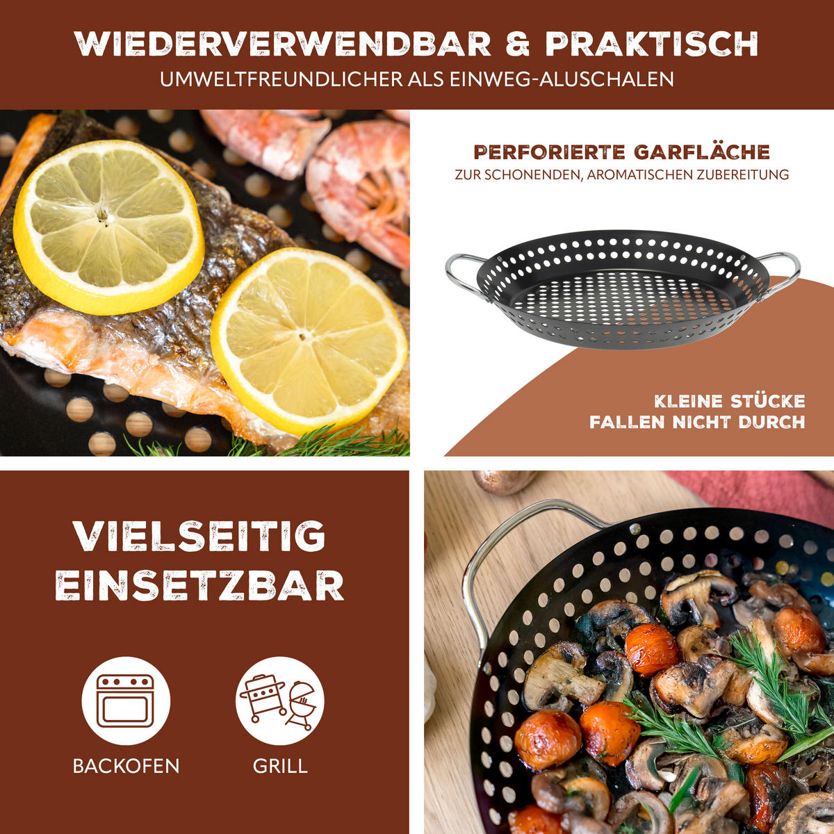 GRILLPFANNE, schwarz, Edelstahl - Schwarz, Metall (30.5/37/4.5cm) - bremermann
