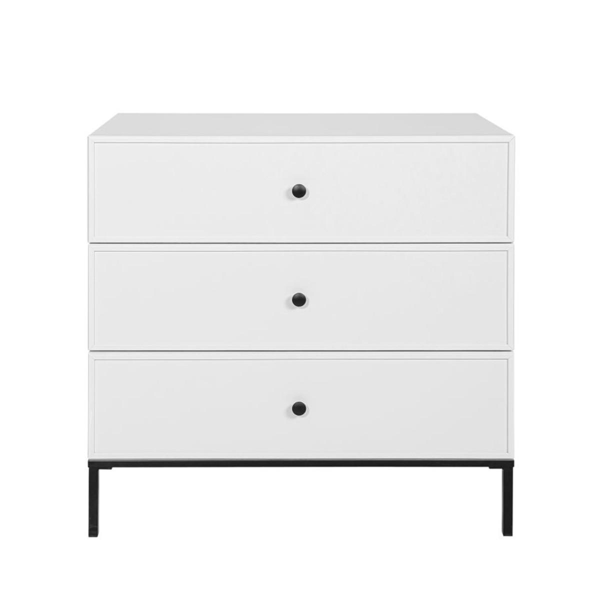 DĚTSKÁ KOMODA Lumi Černobílý - bílá, kompozitní dřevo (90/86.5/50cm) - Petits-meubles
