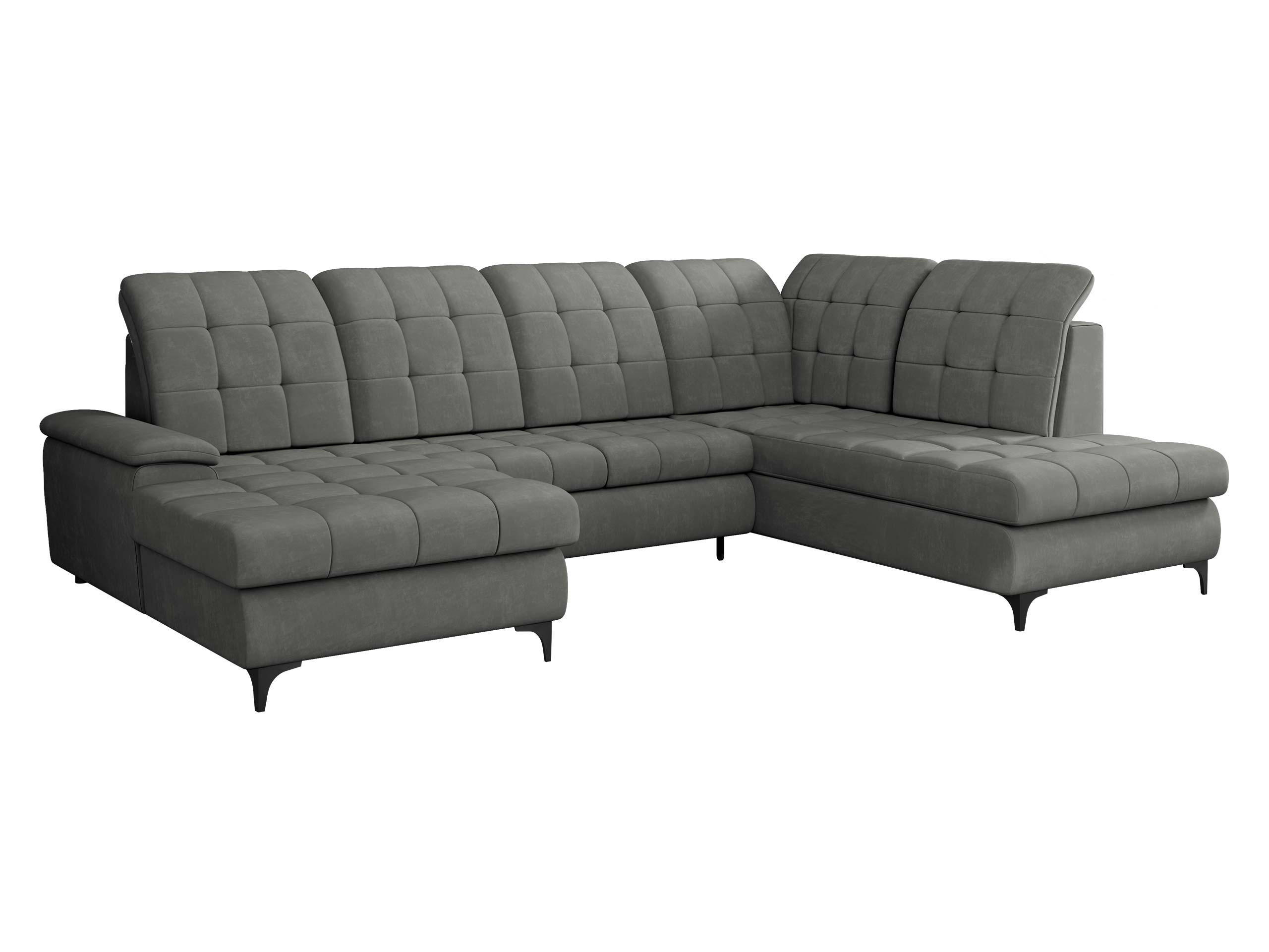 WOHNLANDSCHAFT Enzo, Seite: Links - Schwarz/Grau, Holz/Textil (330/105/212cm) - MIRJAN24
