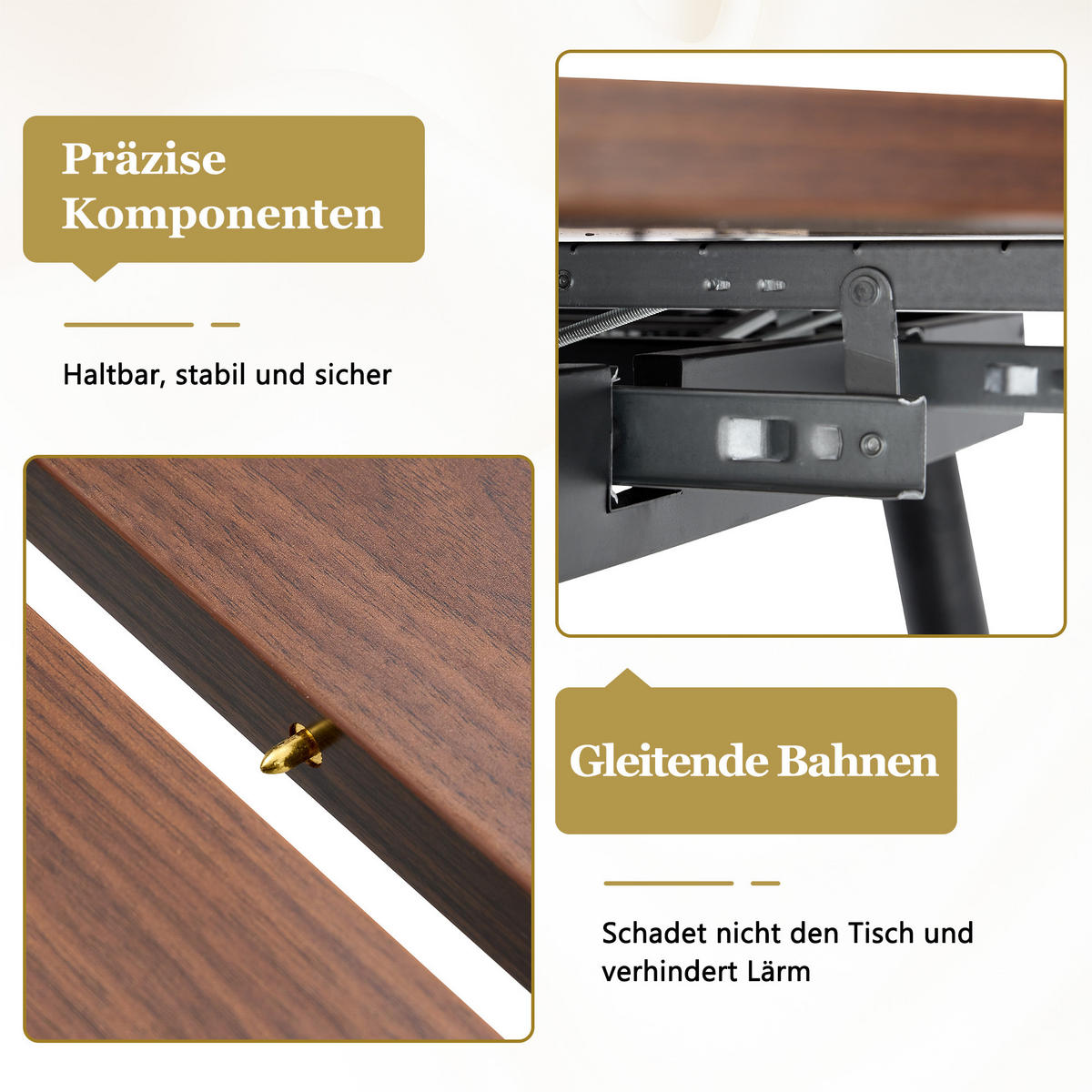 AUSZIEHTISCH Nussbaumfarben 135/85/77 cm - Walnussfarben, Holz (85/135/77cm) - PANGIVO