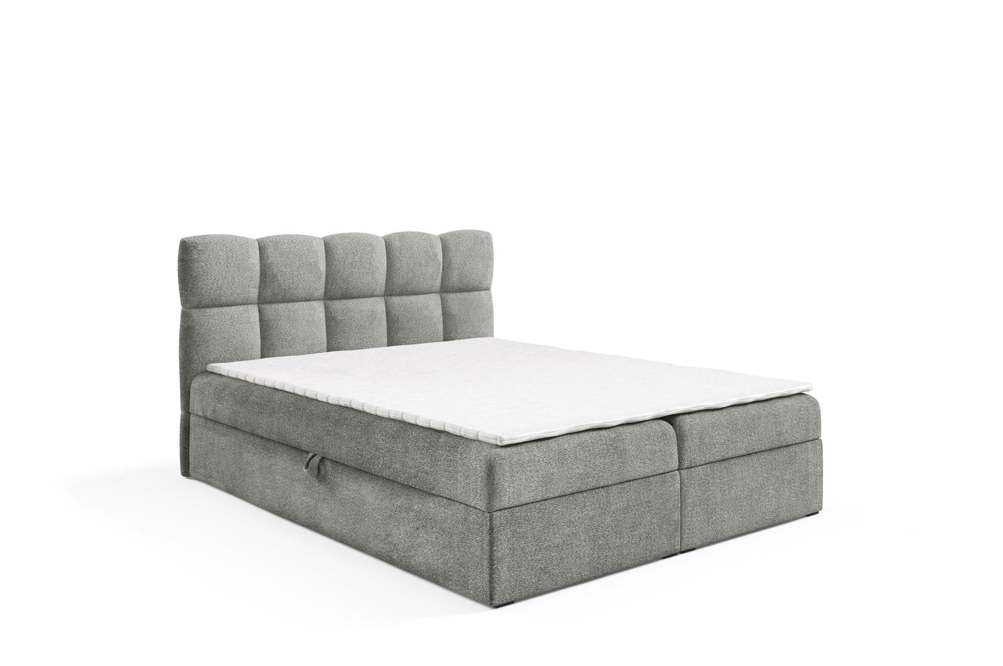 BOXBETT Parozo Premium - Grau, Holzwerkstoff/Textil (200/200cm) - Fun Möbel