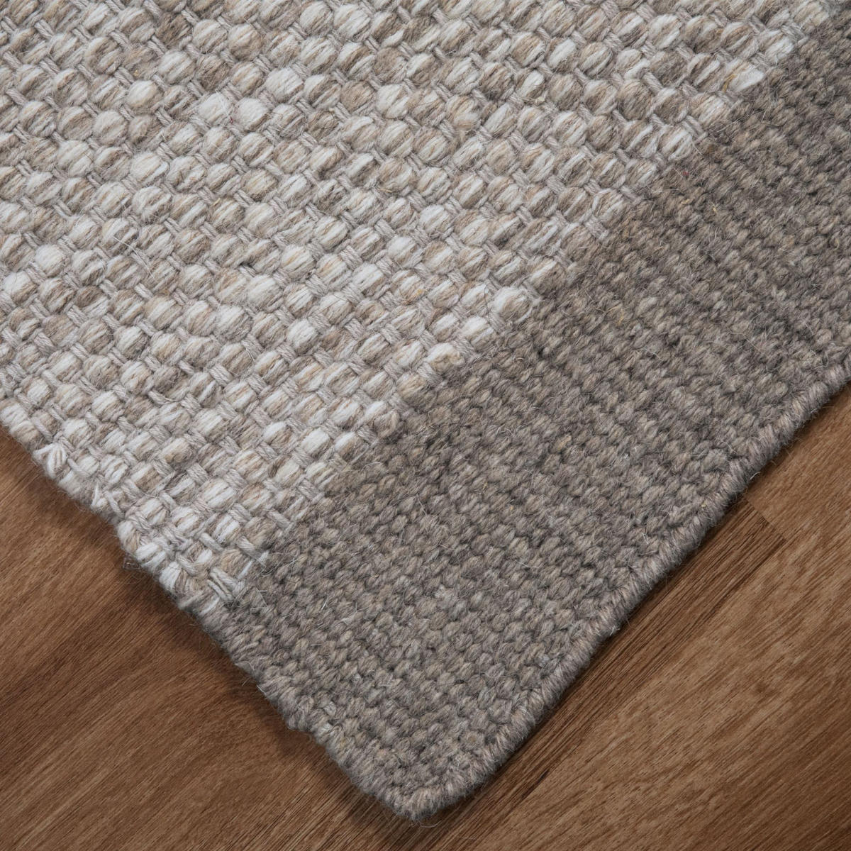 HANDWEB Teppich Berlin 200/300 cm - Grau, Naturmaterialien (200/300cm) - Steffensmeier