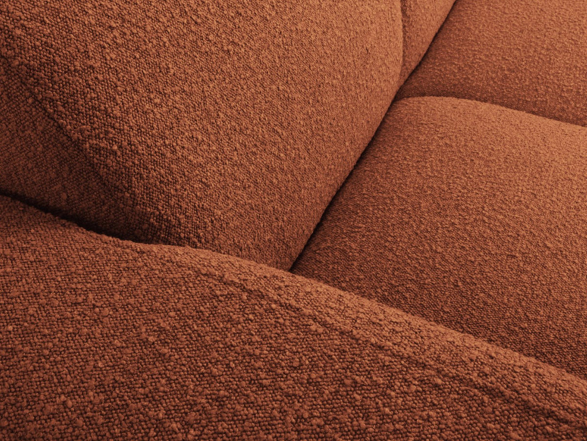 SOFA Molino aus Boucle braun 3 Sitzplätze - Braun, Textil (95/72/235cm) - Micadoni
