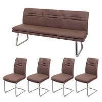 ESSZIMMER-SET Braun 5er-Set - Braun, Textil (180/92/58cm) - MCW