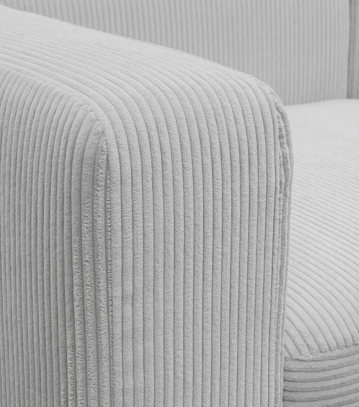 ECKSOFA modular Cubo 3-Sitzer - Grau, Textil (226/179cm) - Mokebo