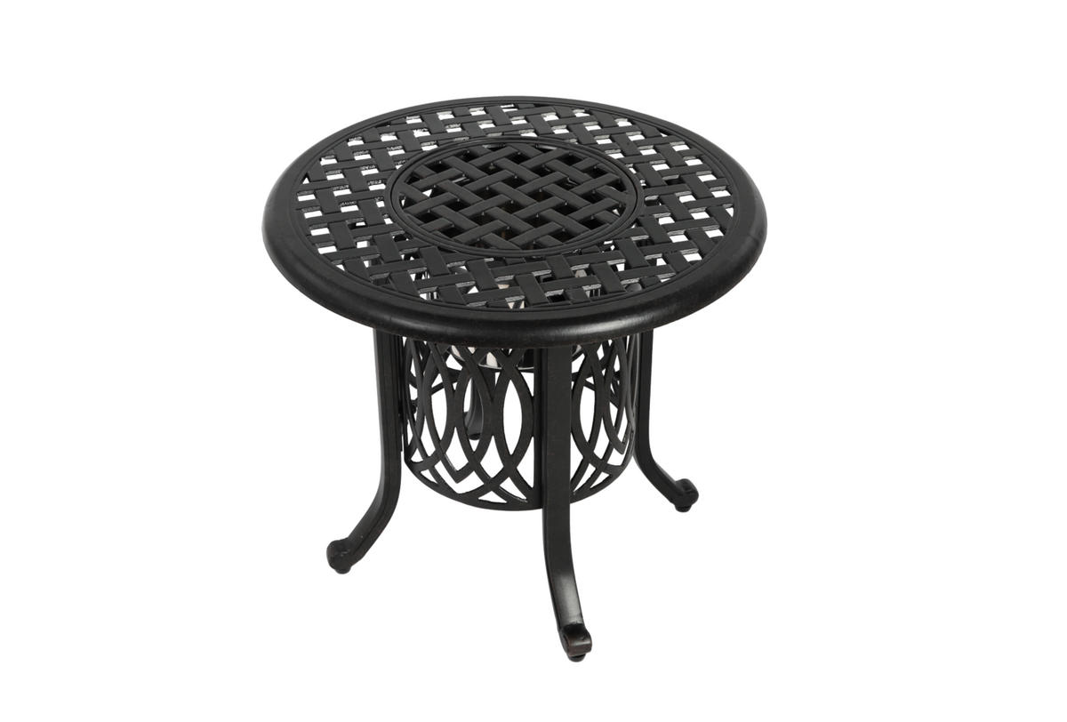BEISTELLTISCH 55/55/49 cm bronze aus Aluminium mit Eiseimer - Bronzefarben, Metall (55/55/49cm) - OKWISH