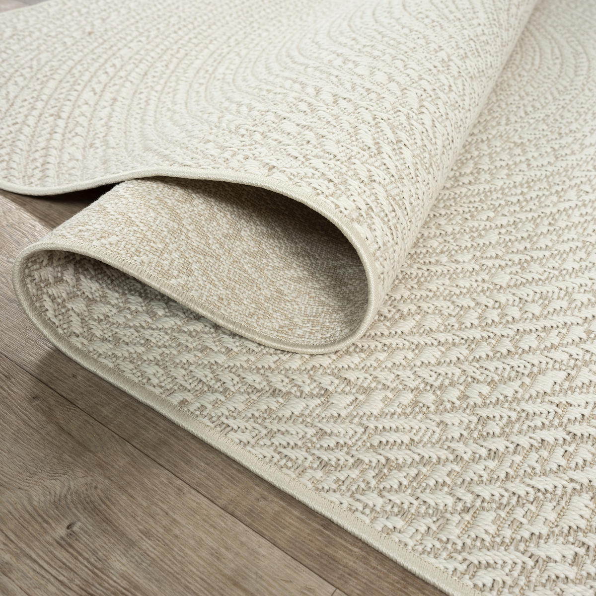 FLACHWEBTEPPICH Berber CORDEV Polypropylen Creme 160 x 230 cm - Beige, Textil (160/230cm) - KADIMA DESIGN