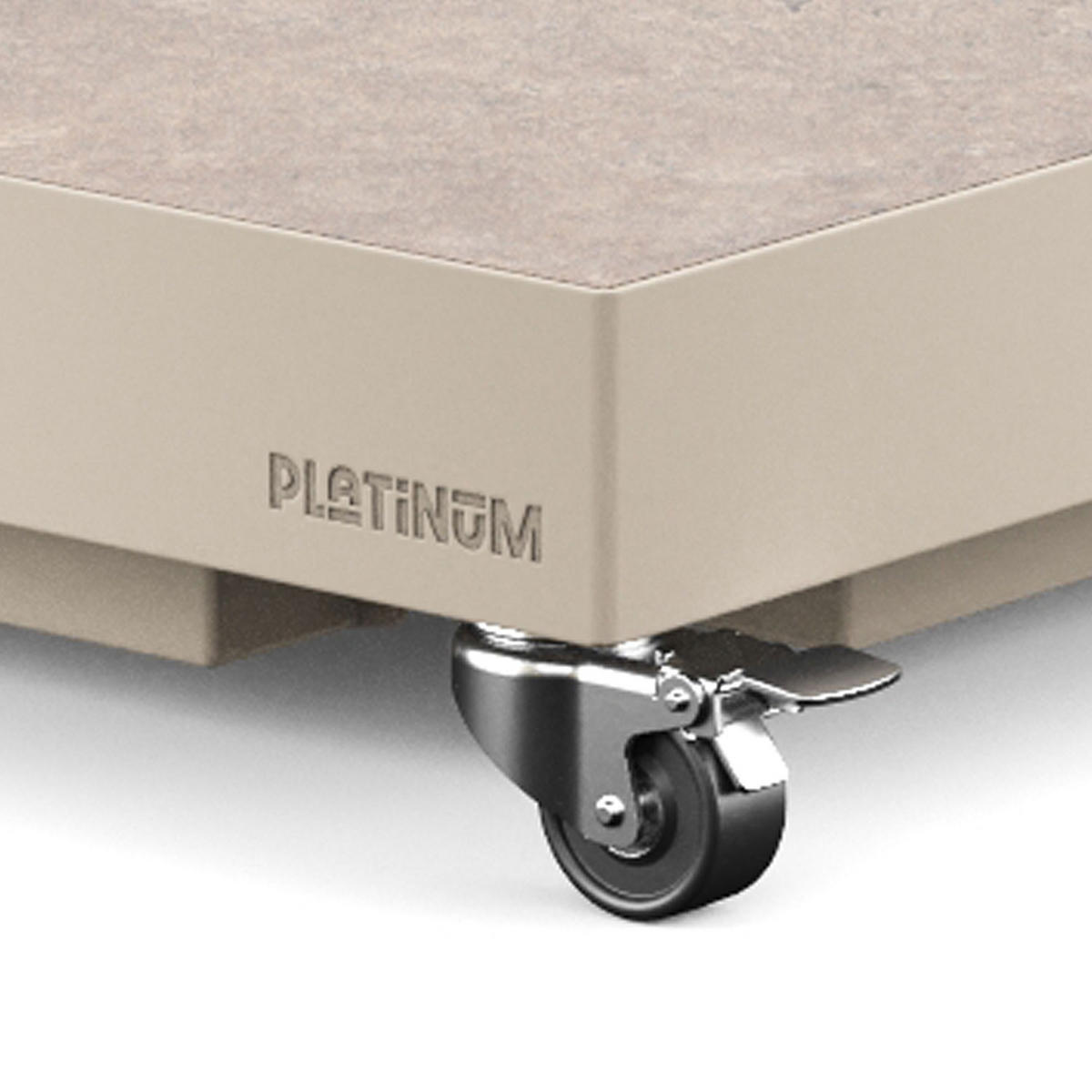 SCHIRMSTÄNDER Sonnenschirmständer Ceramic mit Sand befüllbar 90 kg - Creme, Metall (81/81cm) - Platinum
