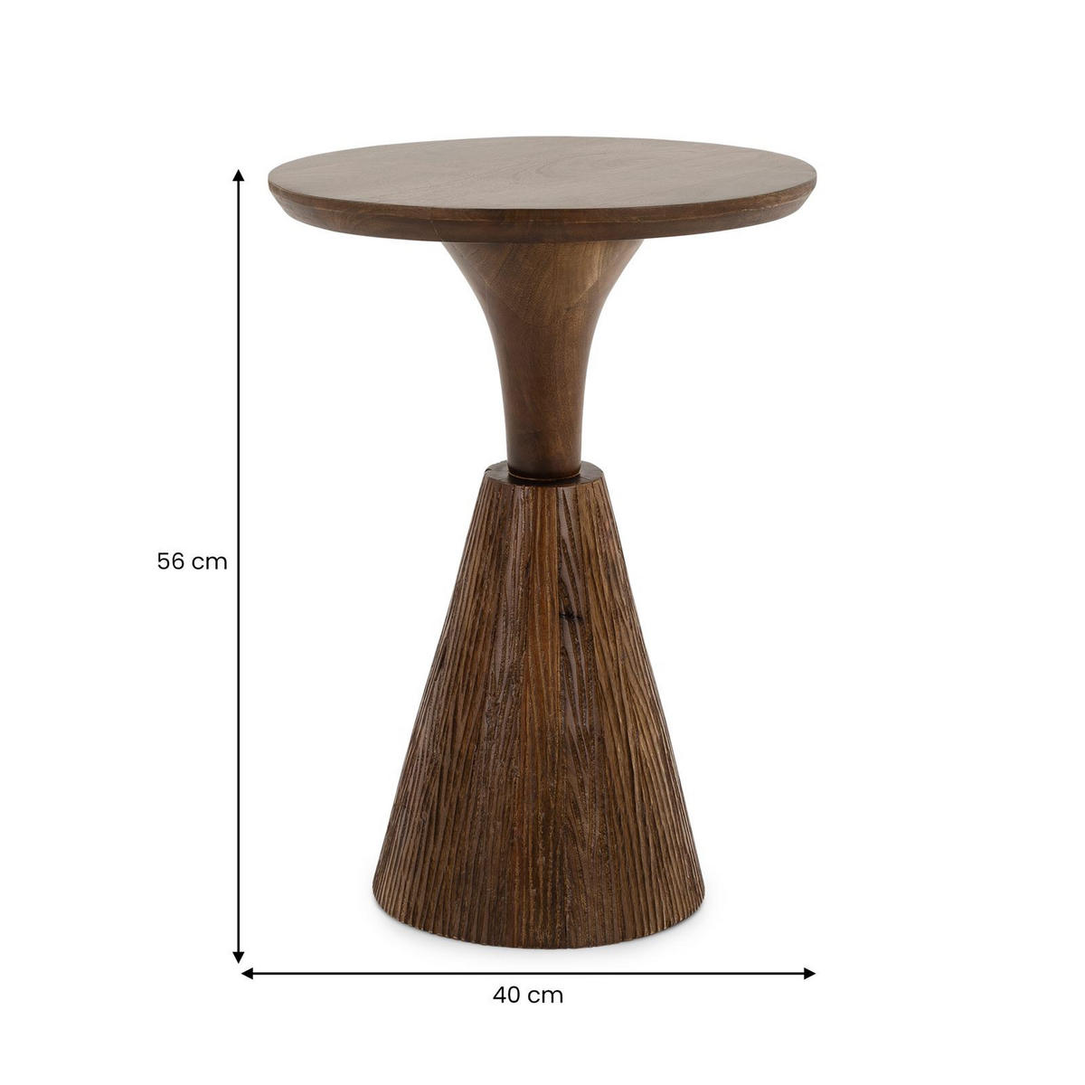 BEISTELLTISCH BHIMA braun - Braun, Holz (40/40/56cm) - IDIMEX