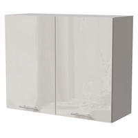 KÜCHENHÄNGESCHRANK Brerra W3/90 Weiß / RAL 9001 creme Hochglanz 90 / 32,5 / 72cm - Creme/Weiß, Holz/Holzwerkstoff (90/72/32.5cm) - Feldmann-Wohnen