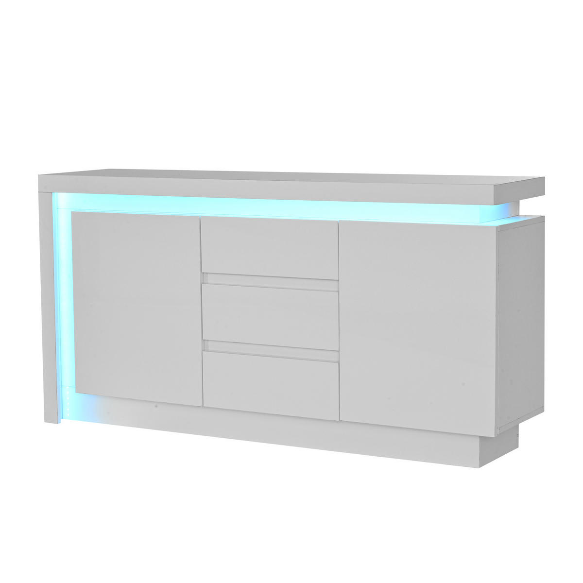 SIDEBOARD Weiß 140/35/72 cm - Weiß, Holzwerkstoff (140/72/35cm) - PANGIVO