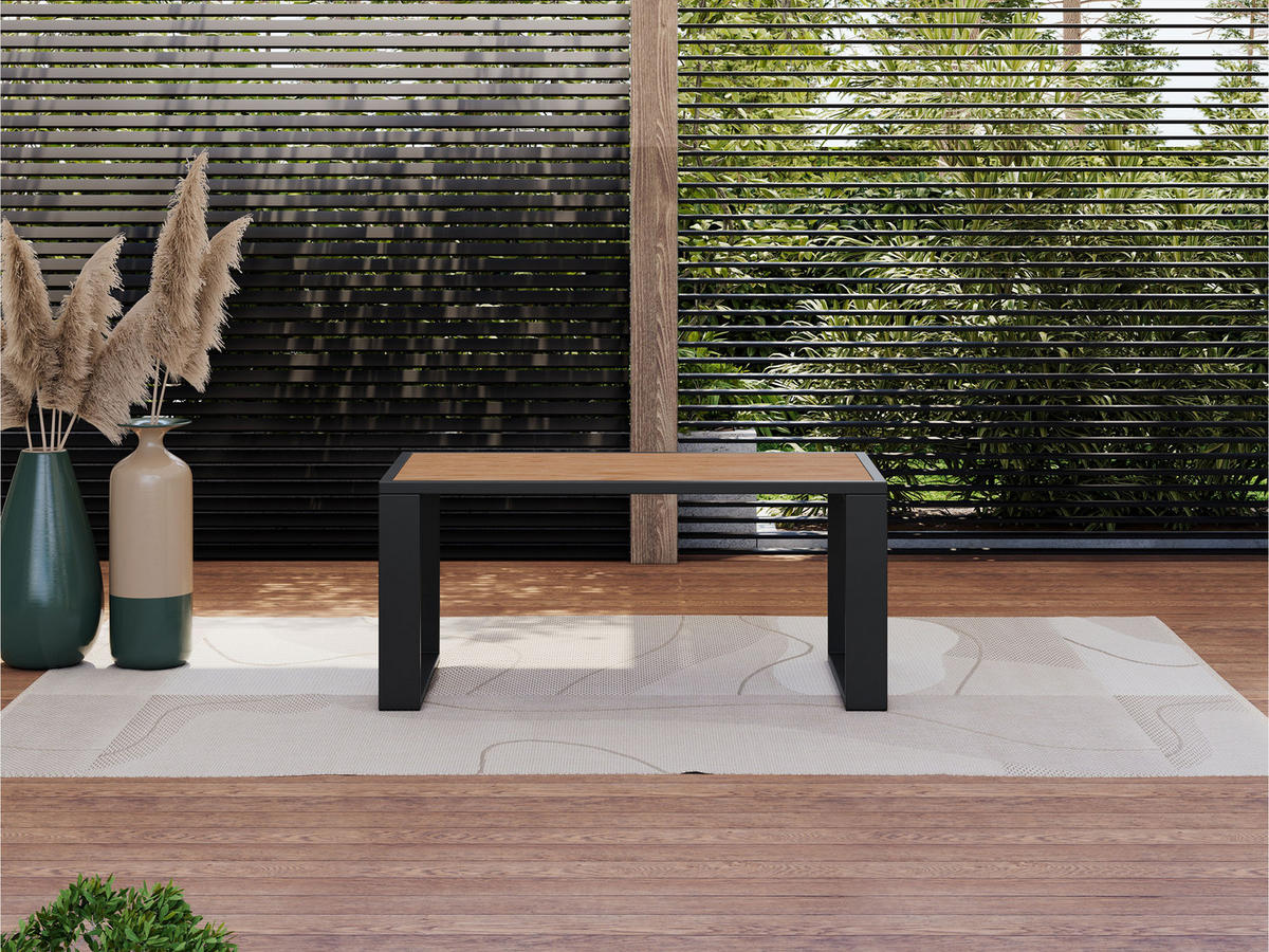 GARTENBEISTELLTISCH Elba - Schwarz - Schwarz, Metall (65/122/55cm) - MKS
