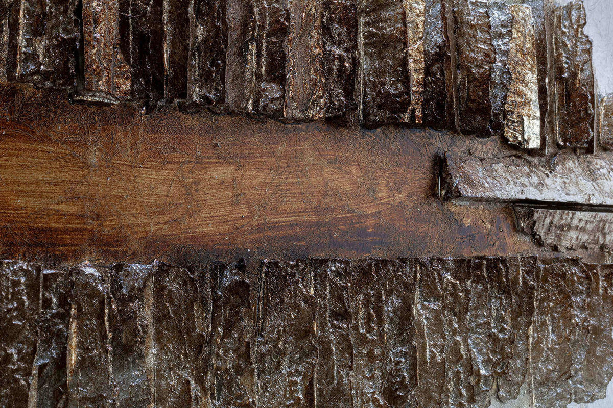 HOLZBILD Schwarz 120/60 cm - Schwarz/Braun, Holz (6.81/60cm) - KUNSTLOFT