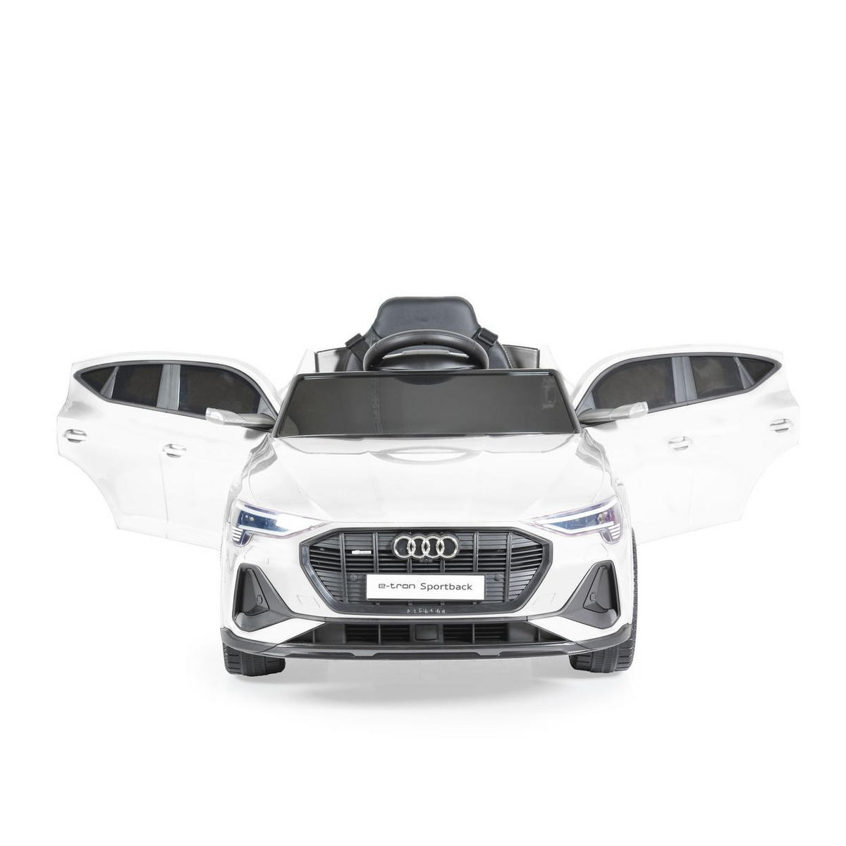 ELEKTROAUTO Audi weiß Sportback Fernbedienung Frontlichter Musik USB Gurt - Weiß, Kunststoff (108/60/47cm) - Moni