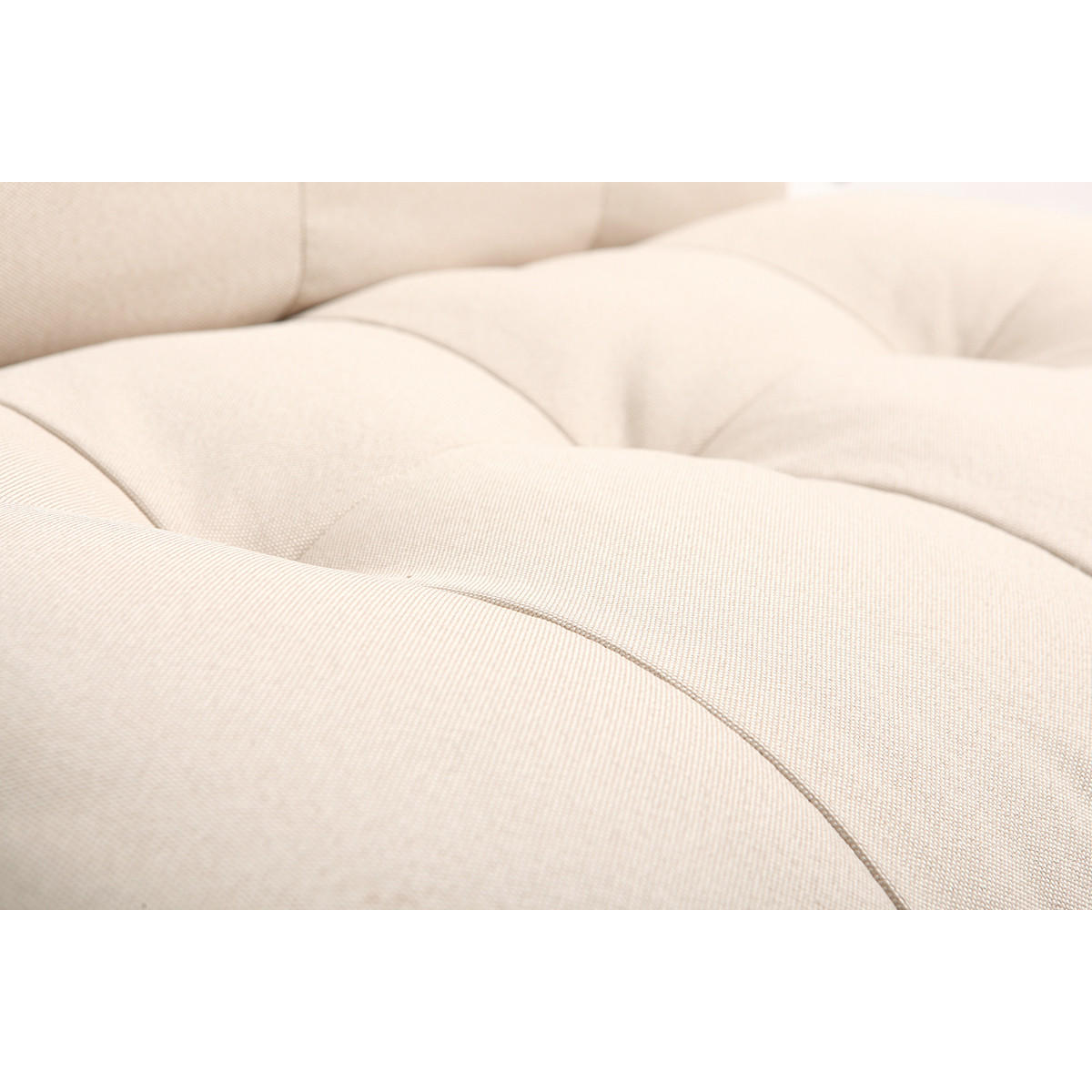 SESSEL skandinavisch Naturfarben Eiche YUMI - Beige, Textil (84/89/96cm) - Miliboo