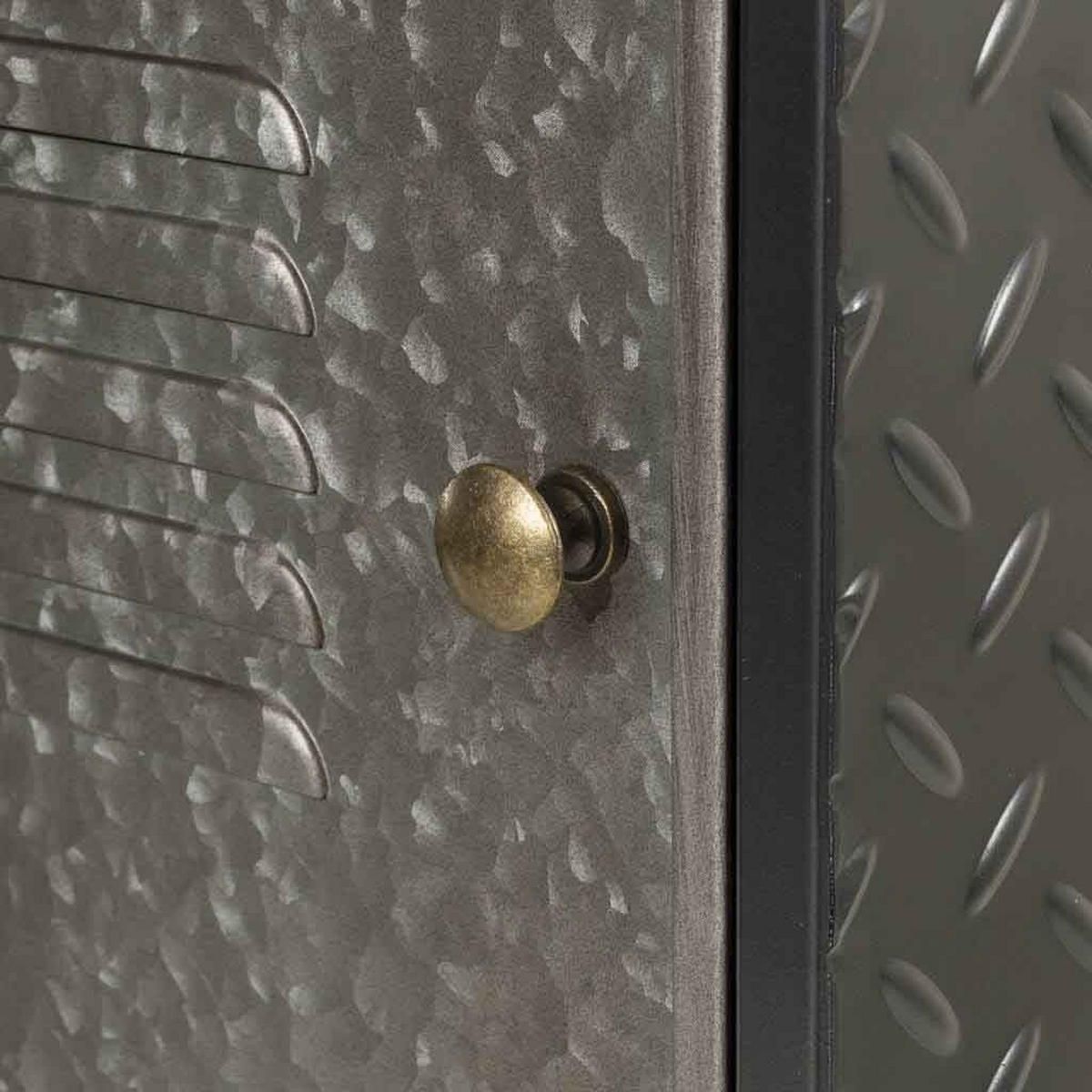 NACHTTISCH aus Metall und Holz, 42x28x71cm - Multicolor, Holz (42/71/28cm) - Wanderlust