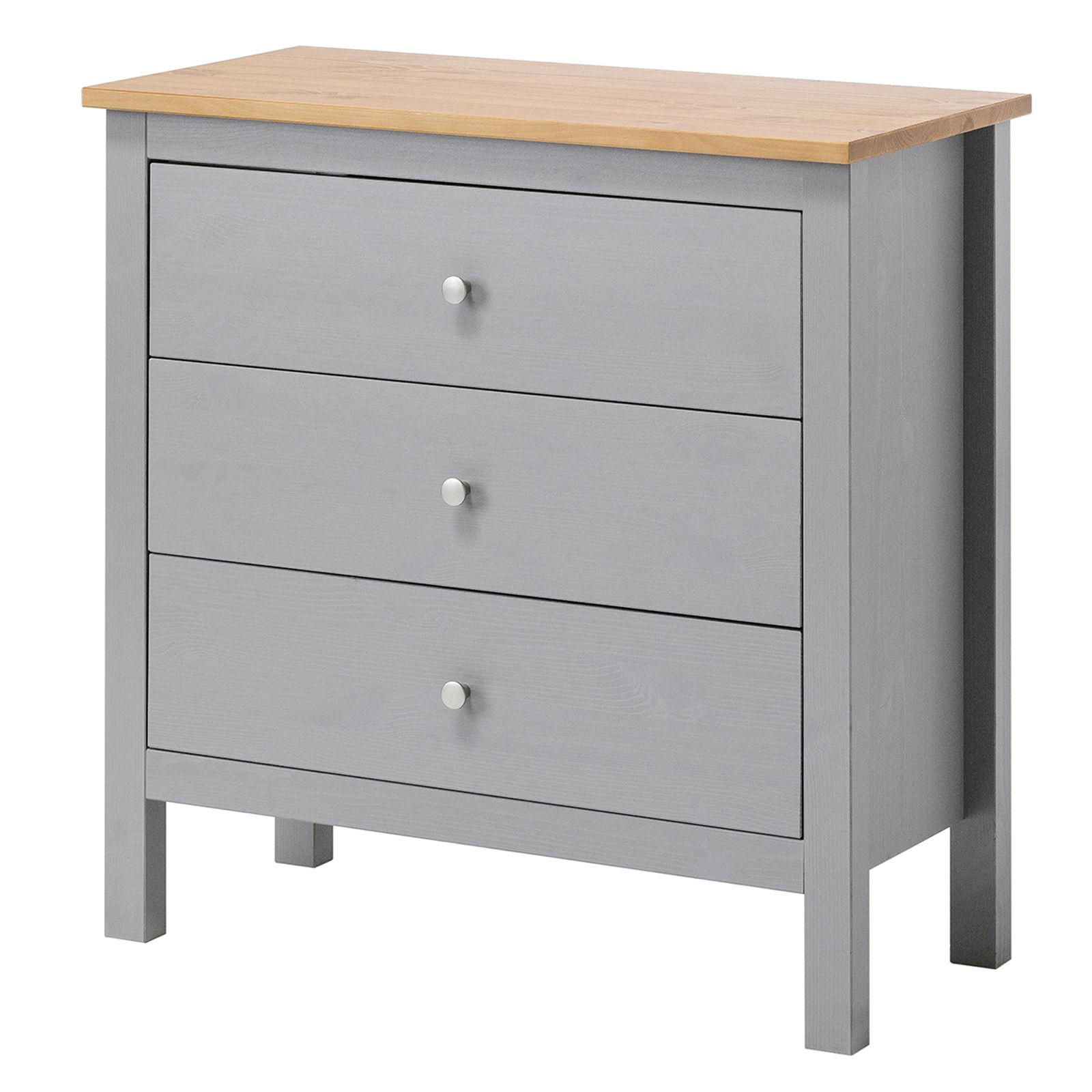 KOMMODE Massivholz 37/75/75 cm - Grau, Holz (75/75/37cm) - hagge home