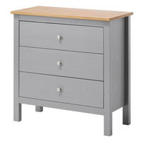 KOMMODE Massivholz 37/75/75 cm - Grau, Holz (75/75/37cm) - hagge home