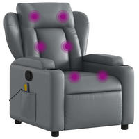 MASSAGESESSEL Grau Kunstleder - Grau, Holz (77/100/94.5cm) - vidaXL