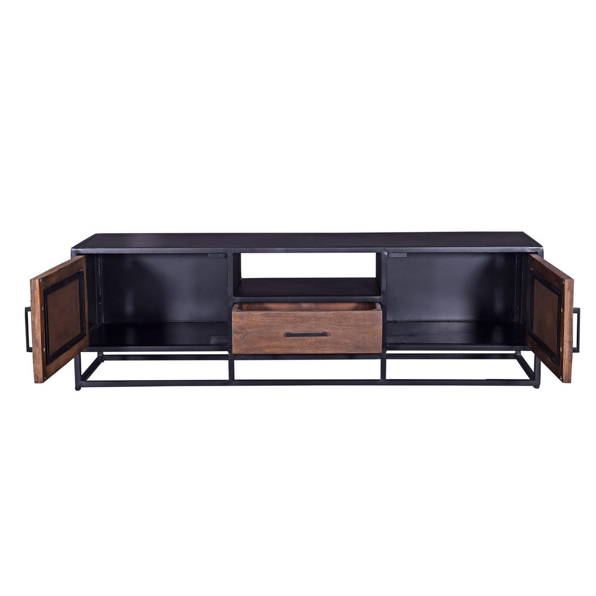 TV-SCHRANK Herringbone aus Mangoholz 165cm, braun - Braun, Holz (165/50/40cm) - Giga Meubel