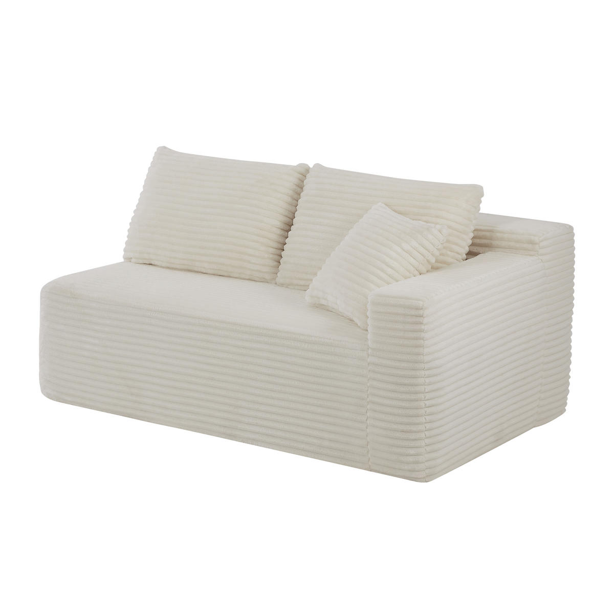 L-FÖRMIGES ECKSOFA Weiß 252,5/163/65 cm 4-Sitzer Modular mit Memory Foam - Weiß, Kunststoff (252.5/163cm) - PANGIVO