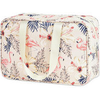 KULTURBEUTEL Flamingo Beige 30 cm - Multicolor, Textil (1/1/2cm)