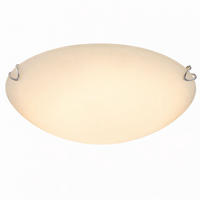 LED DECKENLEUCHTE PORAK Weiß Metall - Weiß, Glas (30/30/7cm) - Globo Lighting